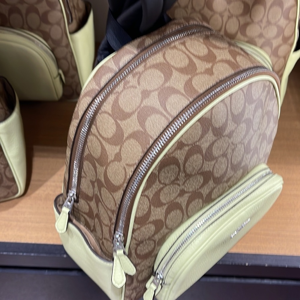 Coach Court Backpack In Signature Canvas
SV/Khaki/Pale Lime - Picture 6 of 16